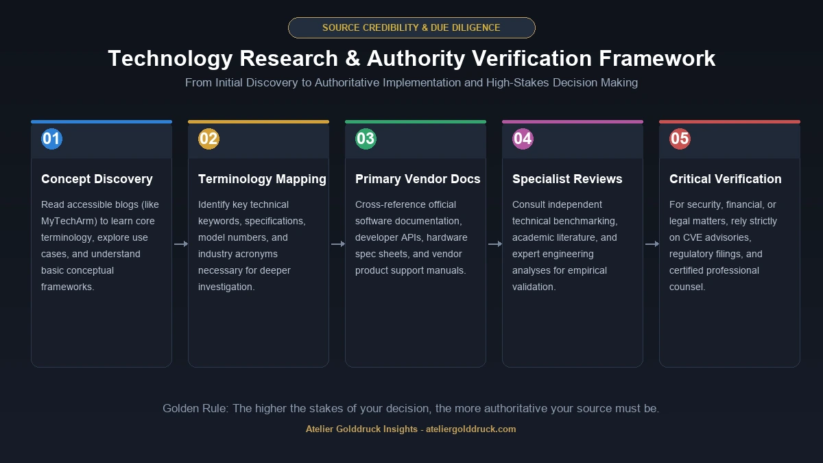 Technology Source Credibility and Verification Hierarchy Framework