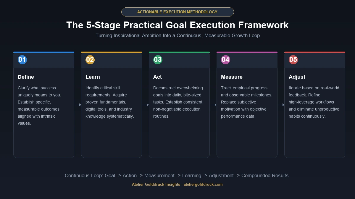 Success100x 5-Stage Actionable Goal Execution and Improvement Framework