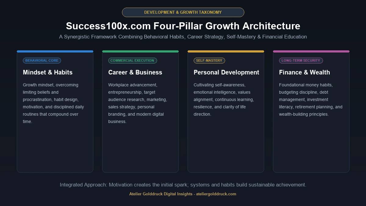 Success100x 4-Pillar Personal and Professional Development Architecture